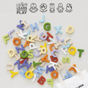 Wooden Alphabet Set & Bag - 60 Letters - Image 3