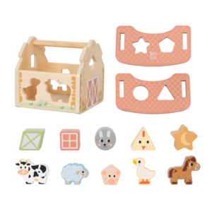 TookyToy - Farmhouse Shape Sorter - Farm Animals Sorting Toy for Toddlers - Image 5