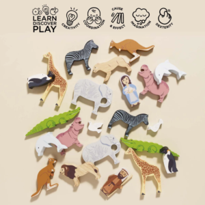 Noah's Great Wooden Ark & Animals - 23pcs - Image 3