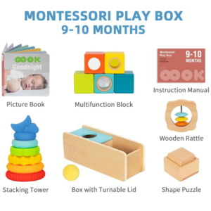 TookyToy - Montessori Activity Box Baby Playset - 9-10 Months - Image 3