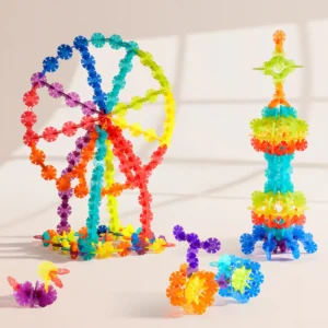 Mideer - Translucent Colour Snowflake Blocks - 200 Piece Building Set - Image 1