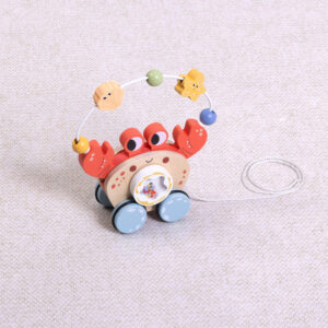 TookyToy - Wooden Pull Along Crab Bead Maze Toy - Image 1