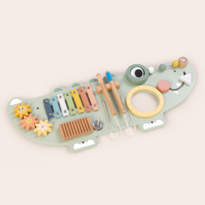 TookyToy - Wooden Crocodile Activity Wall Mounted Learning Toy - Image 1