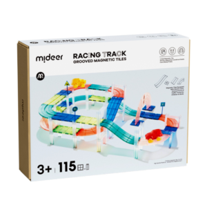 Mideer - Racing Track Grooved Magnetic Tiles Building Set - Image 1