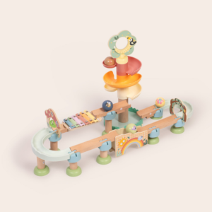 TookyToy - Montessori Multi-Activity Ball Drop Track Toy - 43 Pieces - Image 1