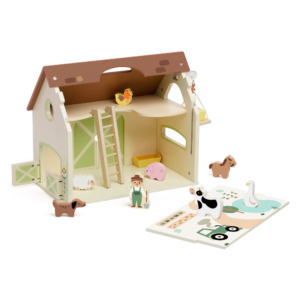 Classic World - Pretend & Play - Vintage Farm Dollhouse - Image 1