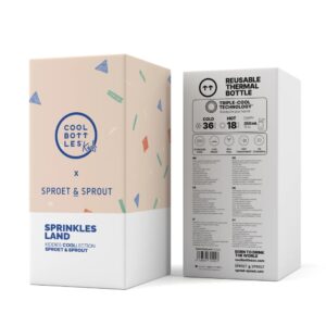 Cool Bottles - Kiddies Triple-Insulated Water Bottle - SPRT & Sprinkles Land 350ml - Image 4