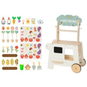 TookyToy - Pretend Play Wooden Gardening Cart Set - 53 Pieces - Image 3