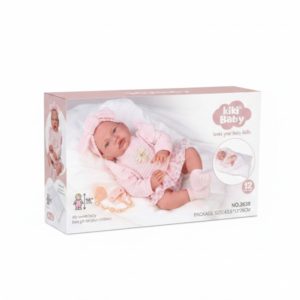 Baby Doll with Soft Body, 12 Sounds, Cushion and Pink Knit Cardigan - 40cm - Image 3