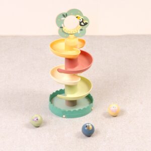 TookyToy - Ball Drop Tree Wooden Activity Toy for Toddlers - 10 Pieces - Image 5