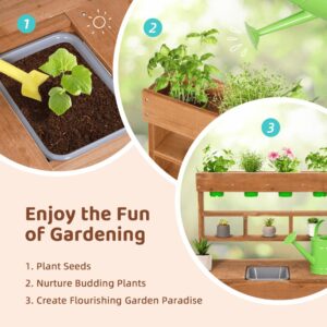 TookyToy - Kids Outdoor Potting Bench Mud Kitchen with Removable Sink - Image 4