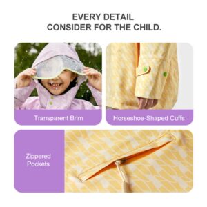 Mideer - Kids Raincoat with Hidden Bag Space - Wheat Yellow (S) - Image 6