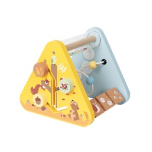 TookyToy - 5-in-1 Wooden Activity Triangle Baby Sensory Play Centre - Image 4