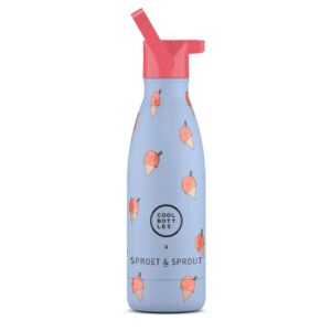 Cool Bottles - Kids Triple-Insulated Water Bottle - SPRT & Blue Scoop 350ml - Image 1