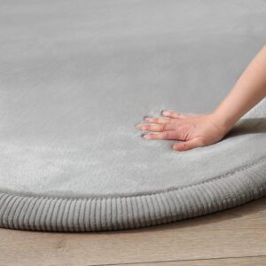 Hakuna Matte - CloudSoft Play Mat Carpet - Grey ?120 x 2.5 cm (round) - Image 4