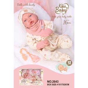 Baby Doll with Soft Body, 12 Sounds, Cream Animal Print Sleepsuit - 40cm - Image 3